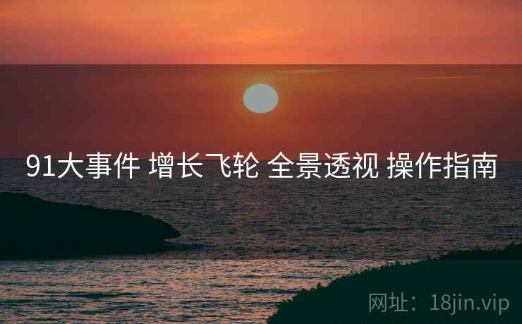 91大事件 增长飞轮 全景透视 操作指南  第1张