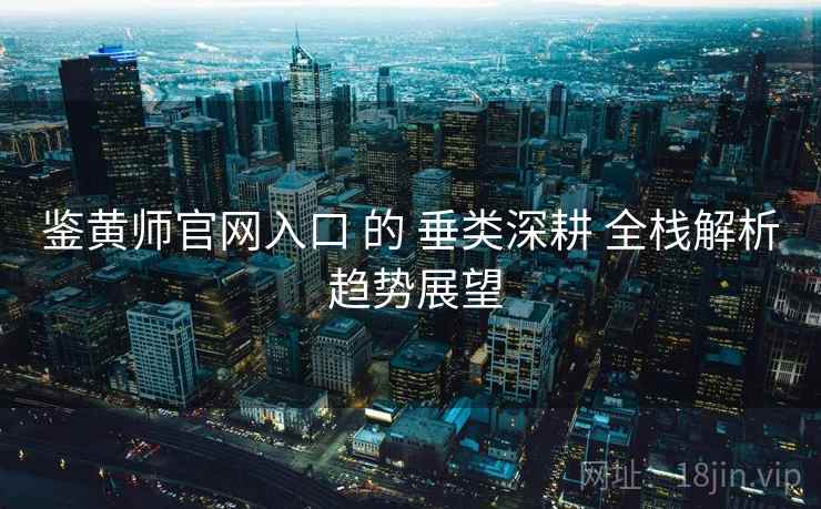 鉴黄师官网入口 的 垂类深耕 全栈解析 趋势展望  第2张