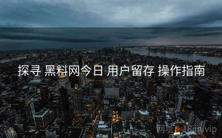 探寻 黑料网今日 用户留存 操作指南  第1张