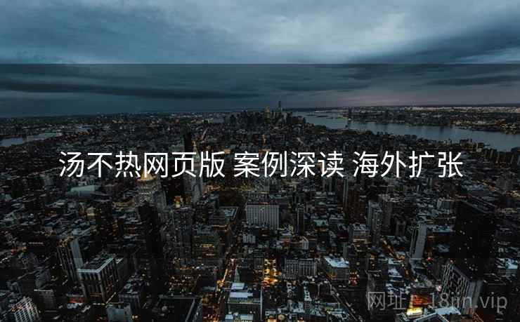 汤不热网页版 案例深读 海外扩张  第2张