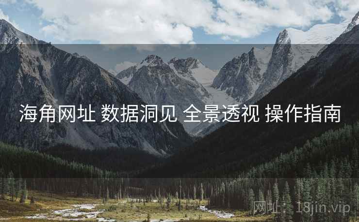 海角网址 数据洞见 全景透视 操作指南  第1张